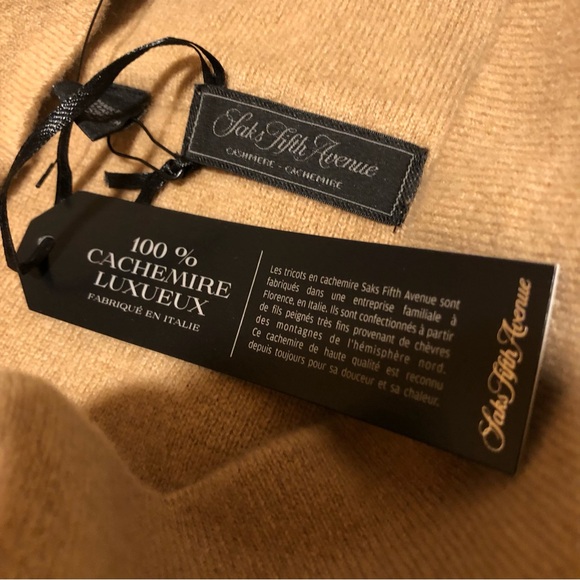 Saks Fifth Avenue COLLECTION Cashmere Pencil Midi-Skirt- camel color NWT - Picture 3 of 8